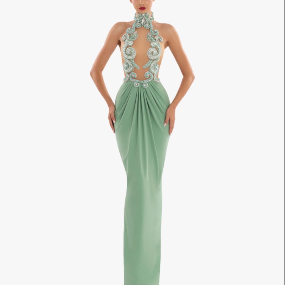 Exquisite Mint Backless Dress